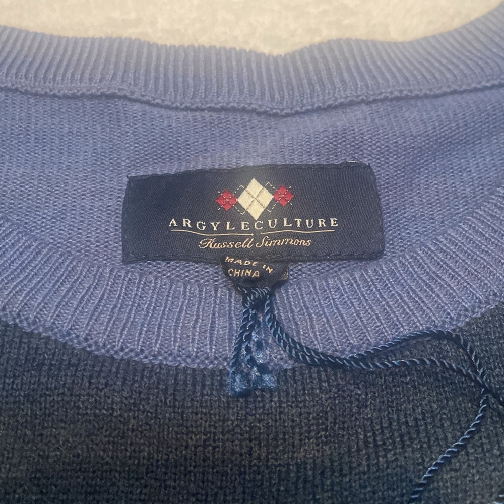 ARGYLECULTURE Russell Simmons Size M Argyle Sweater NWT - Picture 5 of 12